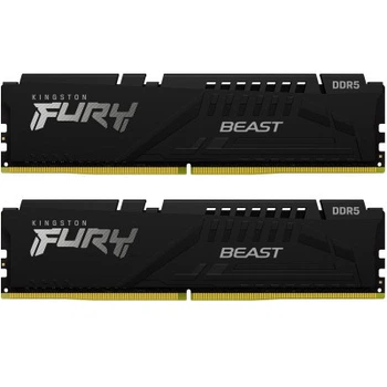 Модуль памяти для компьютера DDR5 16GB (2x8GB) 5200 MHz FURY Beast Black Kingston Fury (ex.HyperX)