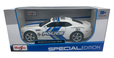 Samochód Maisto Chevrolet Camaro SS RS Policja 2010 biały (090159312086)