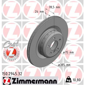 Тормозной диск ZIMMERMANN 150.2945.32