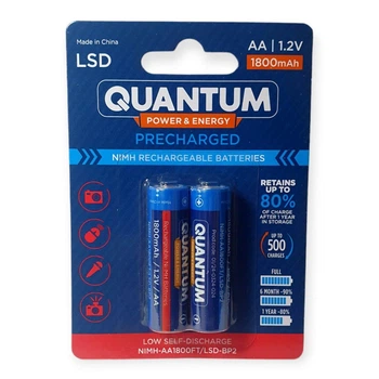 Аккумулятор Ni-MH с низким саморазрядом (LSD) Quantum 1800mAh AA FT, 2шт/уп blister
