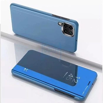 Чехол книжка Clear View Case cover for Samsung Galaxy A12 / Galaxy M12 blue