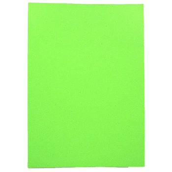 Фоамиран EVA Fluorescent Glitter HQ, 1.7 мм, Салатовый, с клеем, А4, 10 листов в упаковке