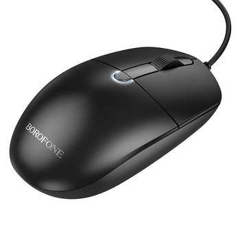 Мышь Borofone проводная для ПК ноутбука Business Black (BG17 Black)