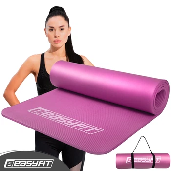 Коврик для фитнеса и йоги EasyFit NBR 10 мм Розовый