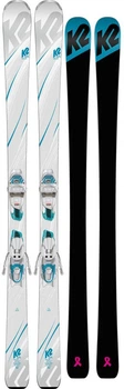 Лижі гірські комплект K2 TRUE LUV+ER3 10 COMPACT QUIKCLIK 153см White/turquoise/black (10C0405.243.1+10C1011.143.2)