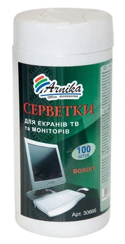 Серветки вологі Арніка для екранів ТВ і моніторів 100шт (30666)