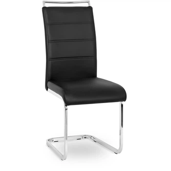 Комплект из 4 стульев для кухни и гостиной LOCA Black Eco-leather