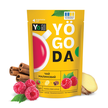 Чай «Малиновий» YOGODA З медом 12шт х 50г ШоуБокс