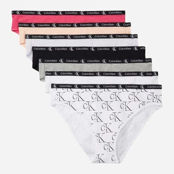 Набір трусиків сліпів жіночих бавовняних Calvin Klein Underwear 660141432 XS 7 шт Різнокольоровий (1159825568)