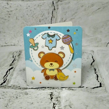 Открытка мини подарочная It's a boy Baby Shower 7,1х8,2 см 5503-1711