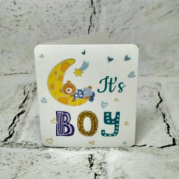 Открытка мини подарочная It's a boy Baby Shower 7,1х8,2 см 5503-1714