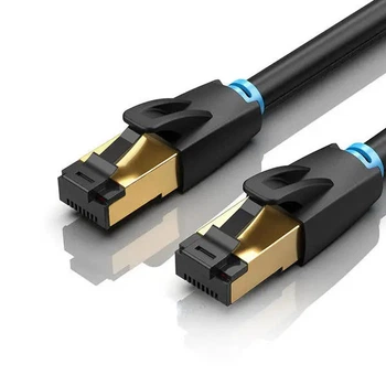Патч-корд Vention CAT 8 SSTP Ethernet, 10 m, Black, rj-45 - rj-45, 8 жил (IKABL)