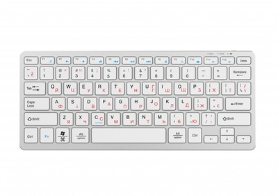 Клавіатура Maxxter KBW-C01S-UA Бездротова міні-клавіатура, з акумулятором, безшумна, срібляста