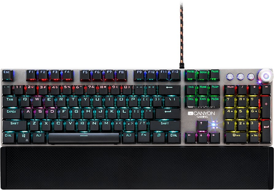 Клавиатура проводная Canyon Nightfall GK-7 RGB USB Dark Grey (CND-SKB7-US)