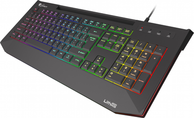 Клавиатура проводная Genesis LITH 400 RGB X-Scissors USB Black (NKG-1419)