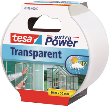 Лента ремонтная прозрачная водонепроницаемая TESA extraPower РЕ 10 м х 50 мм Прозрачная (56349-00000)