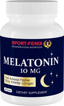 Амінокислота Мелатонін 10 мг SPORT-FENIX Melatonin 60 капсул (4820259600457)