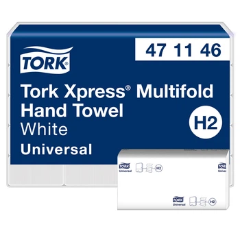 Бумажные полотенца Tork Xpress Multifold 21х23 см 190 листов 2-х слойные белые (471146)