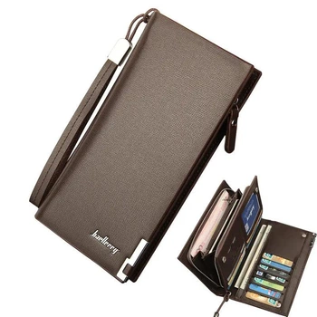 Чоловічий портмоне-клатч Baellerry Classic (19,5 х 10 х 3,5 см) з ремінцем коричневий