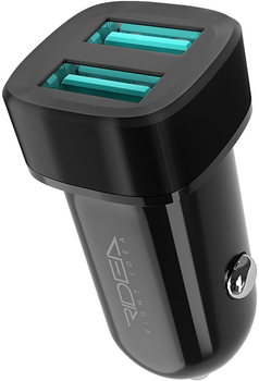 Автомобільний зарядний пристрій Ridea RCC-21012 Grand 2USB 2.4 A Black (KT-00037447-230)