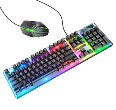 Клавиатура игровая проводная с LED подсветкой и оптической мышкой GM-I8 Pro RGB USB для Windows/MAC
