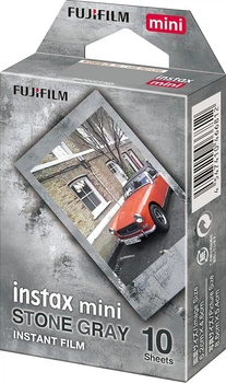 Фотопапір Fujifilm Instax Mini Stone Gray 10 аркушів (54 x 86мм 1 картридж з 10 знімками/кадрами) для камери Instax Mini 12, 11, Evo, 40, 90, 99, 9, LiPlay та принтерів SP-1, SP-2, Mini Link, Link2, Link3 Плівка з сірою рамкою