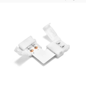 Угловой коннектор L-подобное угловое соединение коннектор 8мм 2pin для LED лент SMD2835