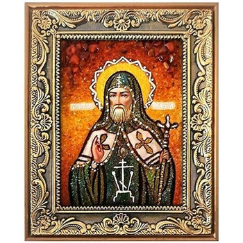 Икона "Святитель Митрофан" янтарная 15х20