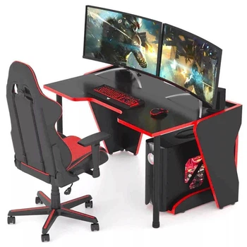 Комп'ютерний Геймерський стіл COMFORT GM15 (150 см) білий з чорним чорно-червоний