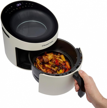 Мультипіч Russell Hobbs Satisfry Panoramic-1500Вт, чаша-5л, сенсорне кер., 10 авто. програм, пластик/скло, білий 27421-56