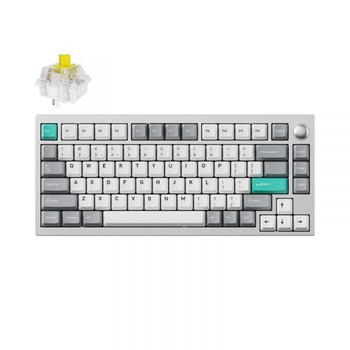 Клавиатура механическая Lemokey p1 Pro 84Key, Keychron Super Brown, wl/bt/usb-a, qmk/via, Hot-Swap, en/ukr, rgb, Knob, Space Silver p1p-x3-ua