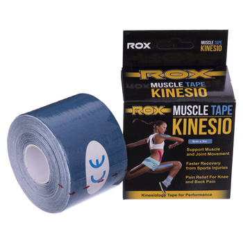 Кінезіо тейп (Kinesio tape) SP-Sport BC-5503-5 розмір 5смх5м синій