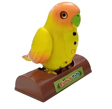 Інтерактивна дитяча іграшка - повторювальна папуга Funny Parrot TT8005 Жовтий