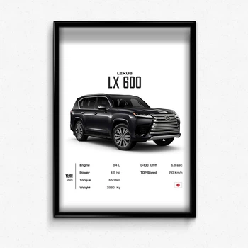 Постер в рамке Lexus LX 600 А4