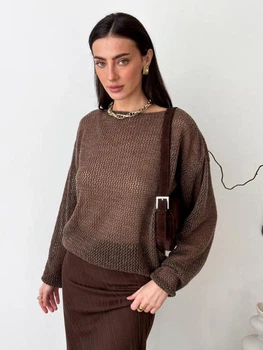 Джемпер женский ARTKNIT Soft S/M Коричневый (4823093470835)