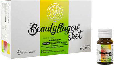 Suplement diety Pharmaverum Beautyllagen Shot Kolagen 15 x 30 ml Jabłko limonka (5906970536028)