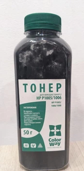 Тонер ColorWay для використання у принтерів HP P1005/1006/1008 50гр