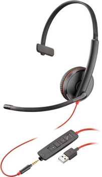 Słuchawki HP Poly Blackwire 3215 Monaural USB-A Headset (Bulk) (80S06A6)