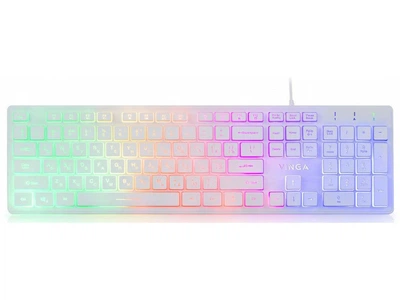 Клавіатура Vinga KB410 White