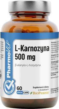 Харчова добавка Pharmovit L-карнозин 500 мг 60 капсул (5904703901884)