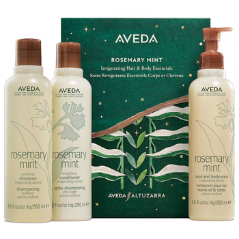 Zestaw do pielęgnacji włosów Aveda Rosemary Mint Szampon 250 ml + Odżywka 250 ml + Żel do mycia ciała i rąk 250 ml (018084065037)