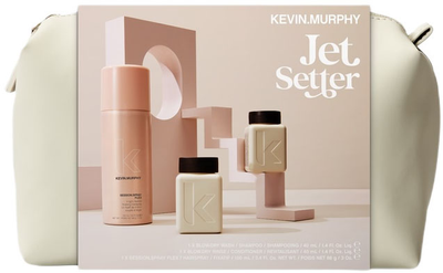 Набір міні-косметики Kevin Murphy Jet Setter для волосся що часто піддається укладанню Шампунь 40 мл + Кондиціонер 40 мл + Лак 100 мл + Косметичка (9339341062394)