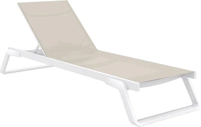 Шезлонг полипропиленовый Siesta Tropic White Taupe