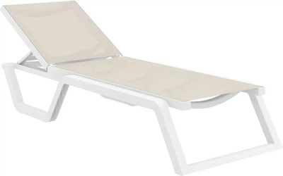 Шезлонг полипропиленовый Siesta Rio White Taupe