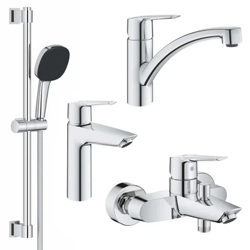 Комплект змішувачів для ванної кімнати та кухні Grohe QuickFix Start ColdStart (UA202301KE)