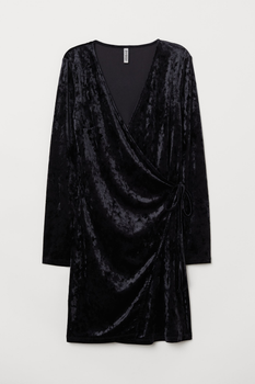 Платье велюрова H&M 060633977 XS Черный