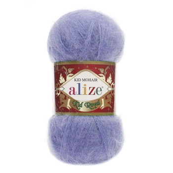 Пряжа для в'язання Alize KID ROYAL 50 кід мохер 40 блакитна