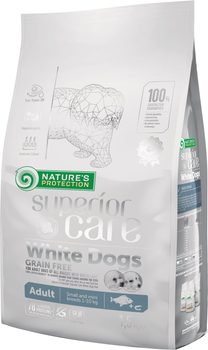 Сухой беззерновой корм для собак Nature's Protection Superior Care White Dogs Grain Free Adult Small and Mini Breeds With white fish 1.5 кг (NPSC45667) (4771317456670)