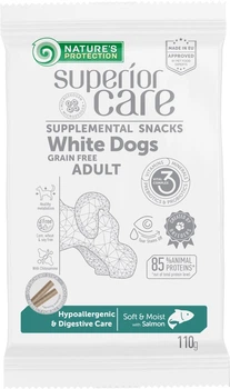 Беззернові ласощі з лососем для дорослих собак усіх порід Nature's Protection Lifestyle Superior Care White Dogs Hypoallergenic & Digestive Care, 110 г (KIKNPSC47199)