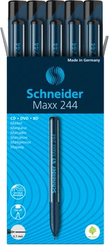 Набір маркерів для CD і DVD Schneider Maxx 244 0.7 мм Чорний 10 шт. (S124401)